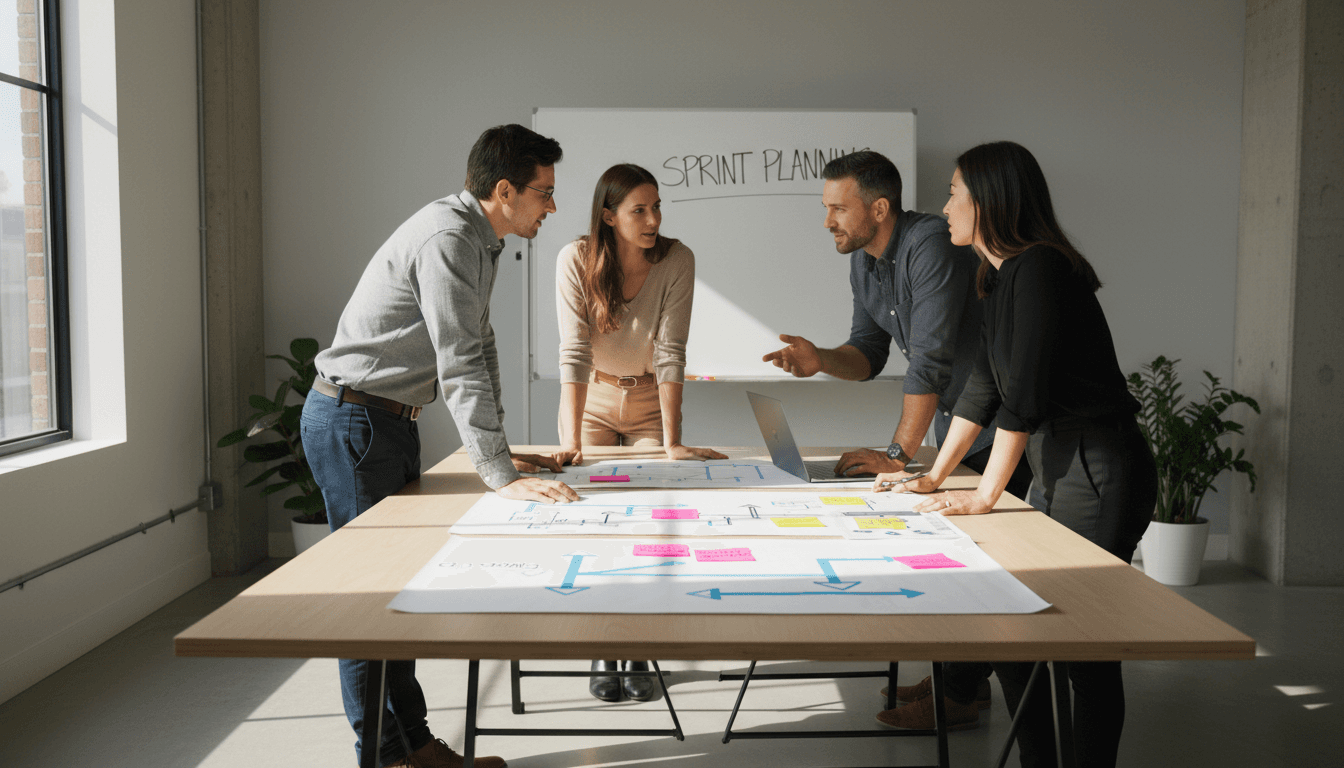 Team members coordinating operational workflows
